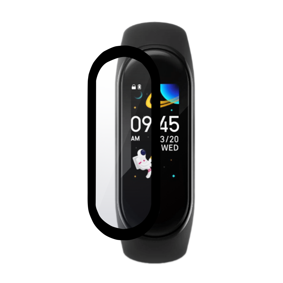 گلس ساعت شیائومی Mi Band 4 مدل Full-مشکی گلس ساعت شیائومی Mi Band 4 مدل Full-مشکی