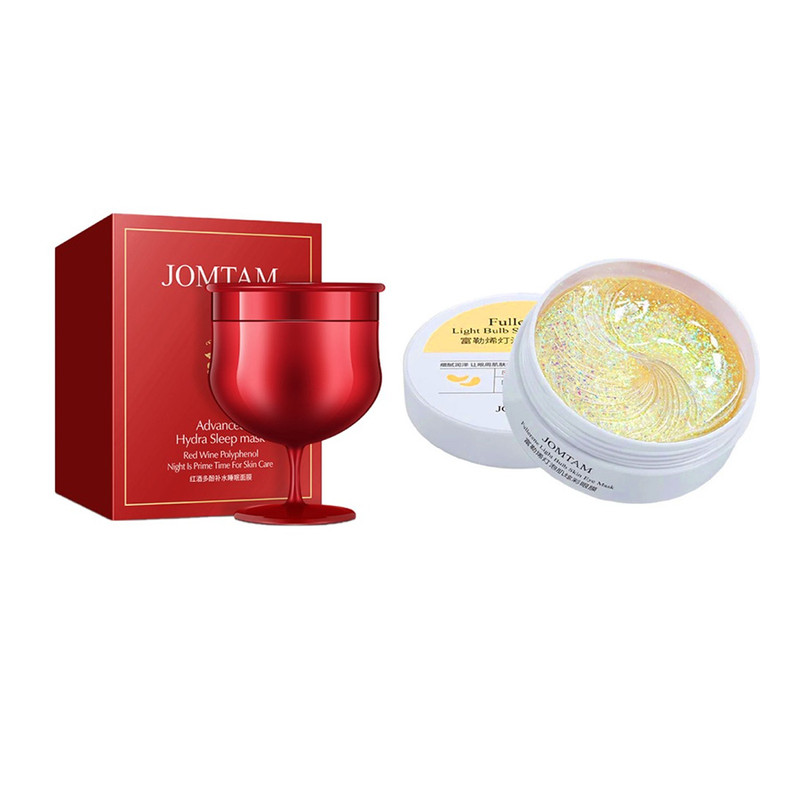 ماسک دور چشم جوم تام مدل طلا حجم 60 میلی لیتر بسته 60 عددی به همراه ماسک شب جوم تام مدل انگور قرمز حجم 150 میلی لیتر ماسک دور چشم جوم تام مدل طلا حجم 60 میلی لیتر بسته 60 عددی به همراه ماسک شب جوم تام مدل انگور قرمز حجم 150 میلی لیتر