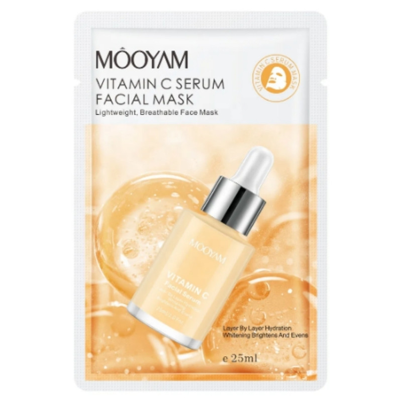 ماسک صورت مویام مدل پرتقالی ویتامین سی حجم 25 میلی لیتر