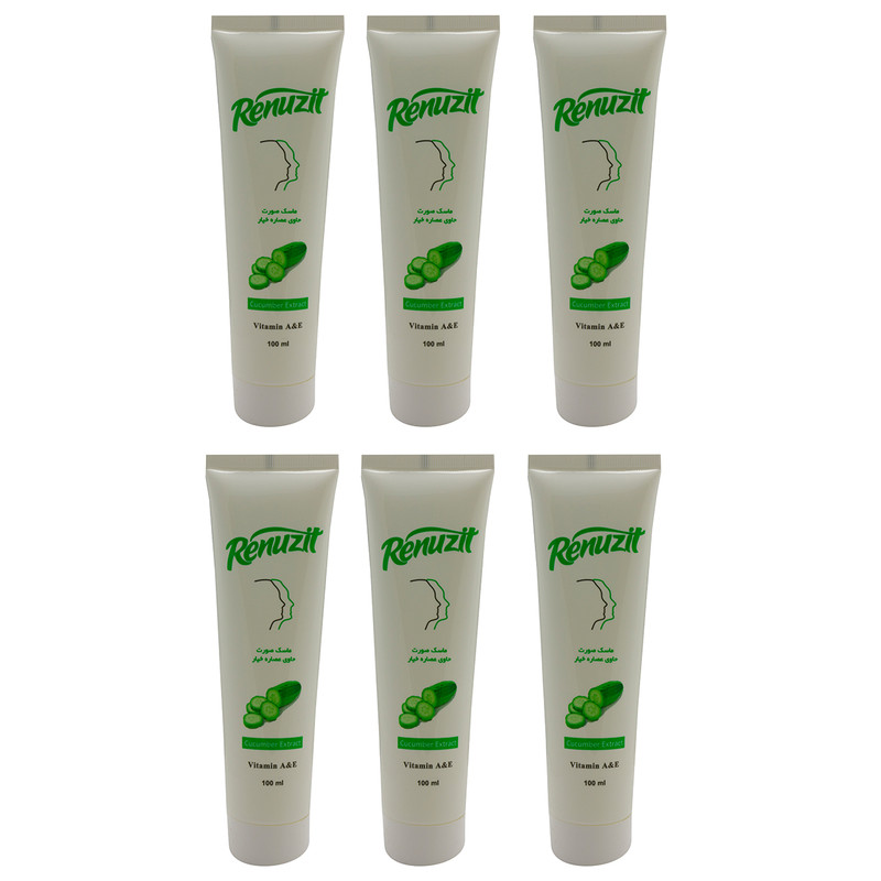 ماسک صورت رینو زیت مدل خیار حجم 100 میلی لیتر مجموعه 6 عددی ماسک صورت رینو زیت مدل خیار حجم 100 میلی لیتر مجموعه 6 عددی