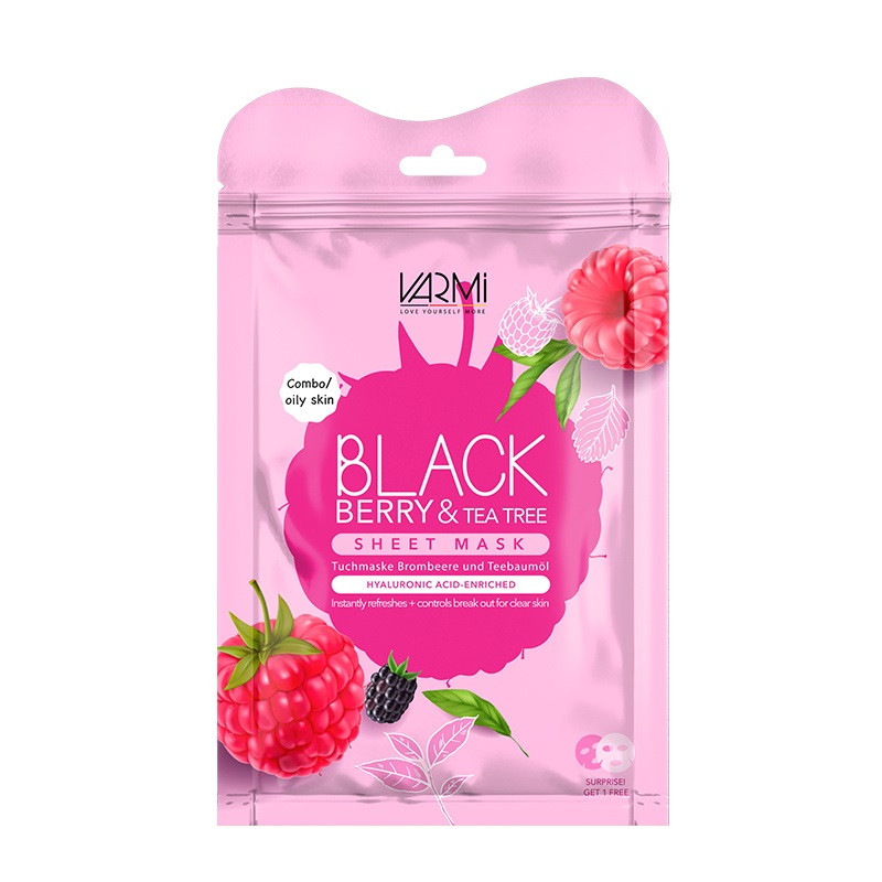 ماسک صورت وارمی مدل تمشک و روغن درخت چای حجم 45 میلی لیتر بسته 2 عددی ماسک صورت وارمی مدل تمشک و روغن درخت چای حجم 45 میلی لیتر بسته 2 عددی