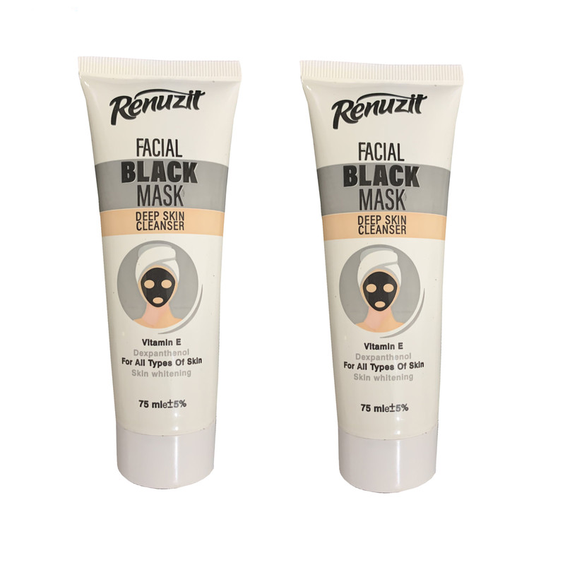 ماسک صورت رینو زیت مدل Black mask Deep Skin Cleanser حجم 75 میلی لیتر مجموعه 2 عددی ماسک صورت رینو زیت مدل Black mask Deep Skin Cleanser حجم 75 میلی لیتر مجموعه 2 عددی