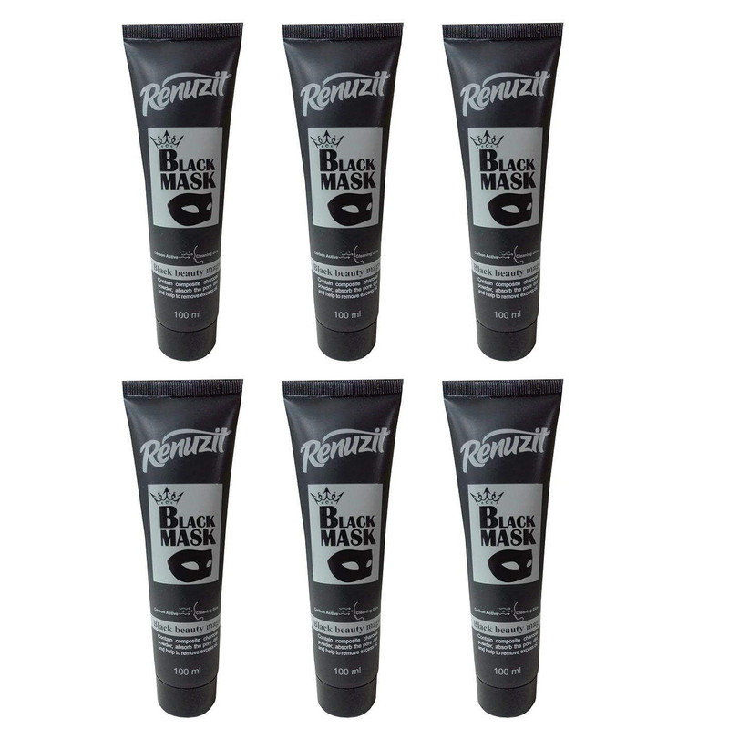 ماسک صورت رینو زیت مدل Black mask carbon active حجم 100 میلی لیتر مجموعه 6 عددی ماسک صورت رینو زیت مدل Black mask carbon active حجم 100 میلی لیتر مجموعه 6 عددی