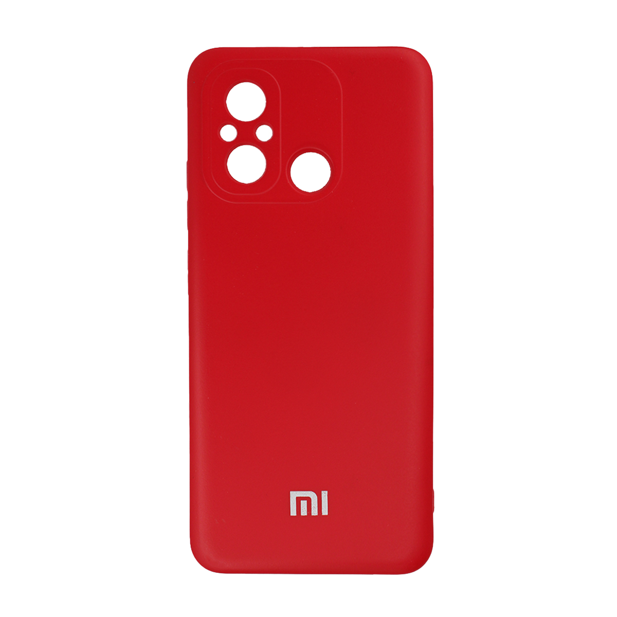 قاب سیلیکونی محافظ لنز دار مناسب برای گوشی شیائومی ردمی 12C-قرمز