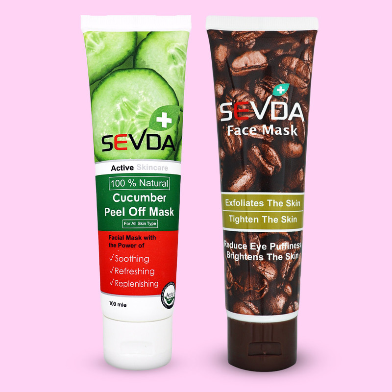 ماسک صورت سودا مدل قهوه و خیار حجم 100 میلی لیتر مجموعه 2 عددی ماسک صورت سودا مدل قهوه و خیار حجم 100 میلی لیتر مجموعه 2 عددی