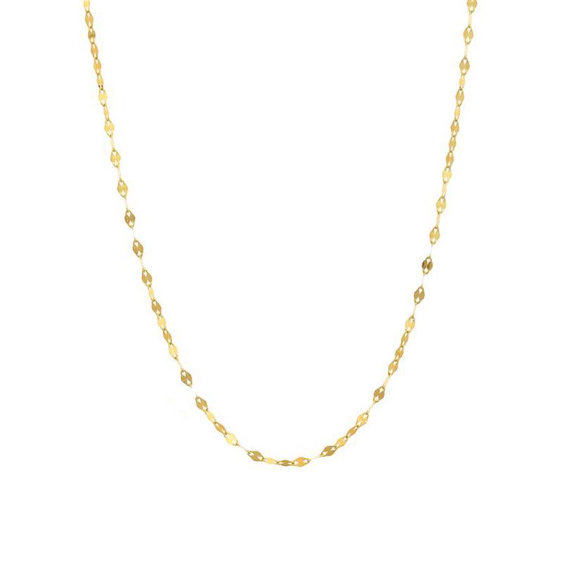 زنجیر طلا 18 عیار زنانه دیانا مدل پولکی سوپر لایت 45 سانت