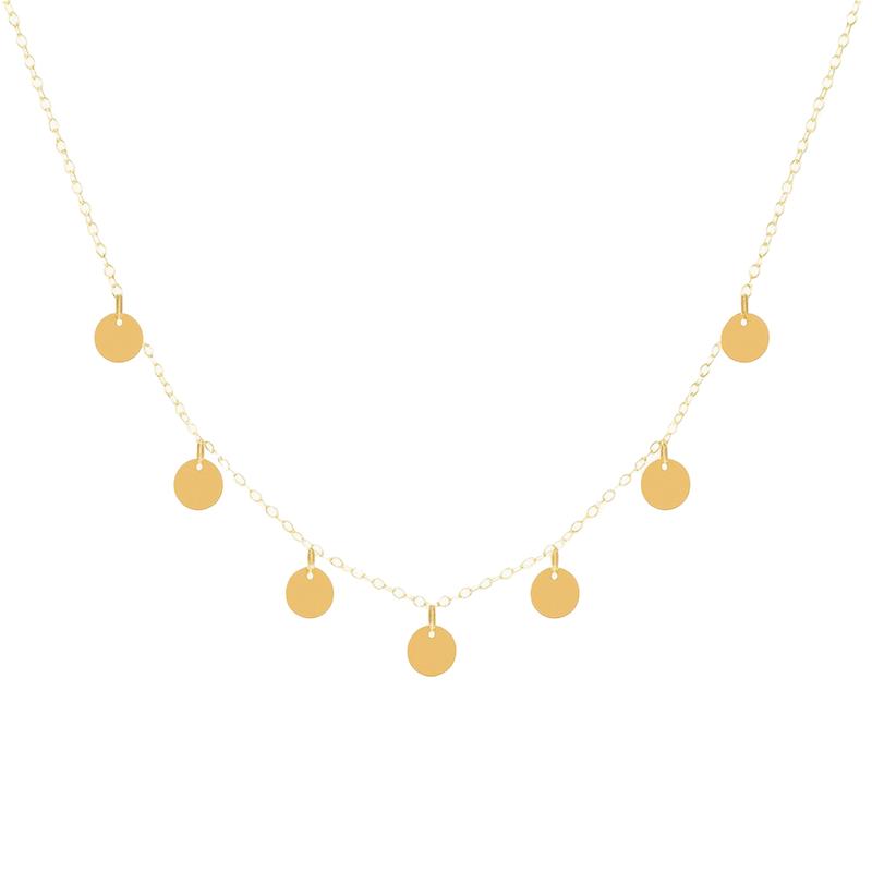 گردنبند طلا 18 عیار زنانه دیانا مدل پولکی گردنبند طلا 18 عیار زنانه دیانا مدل پولکی