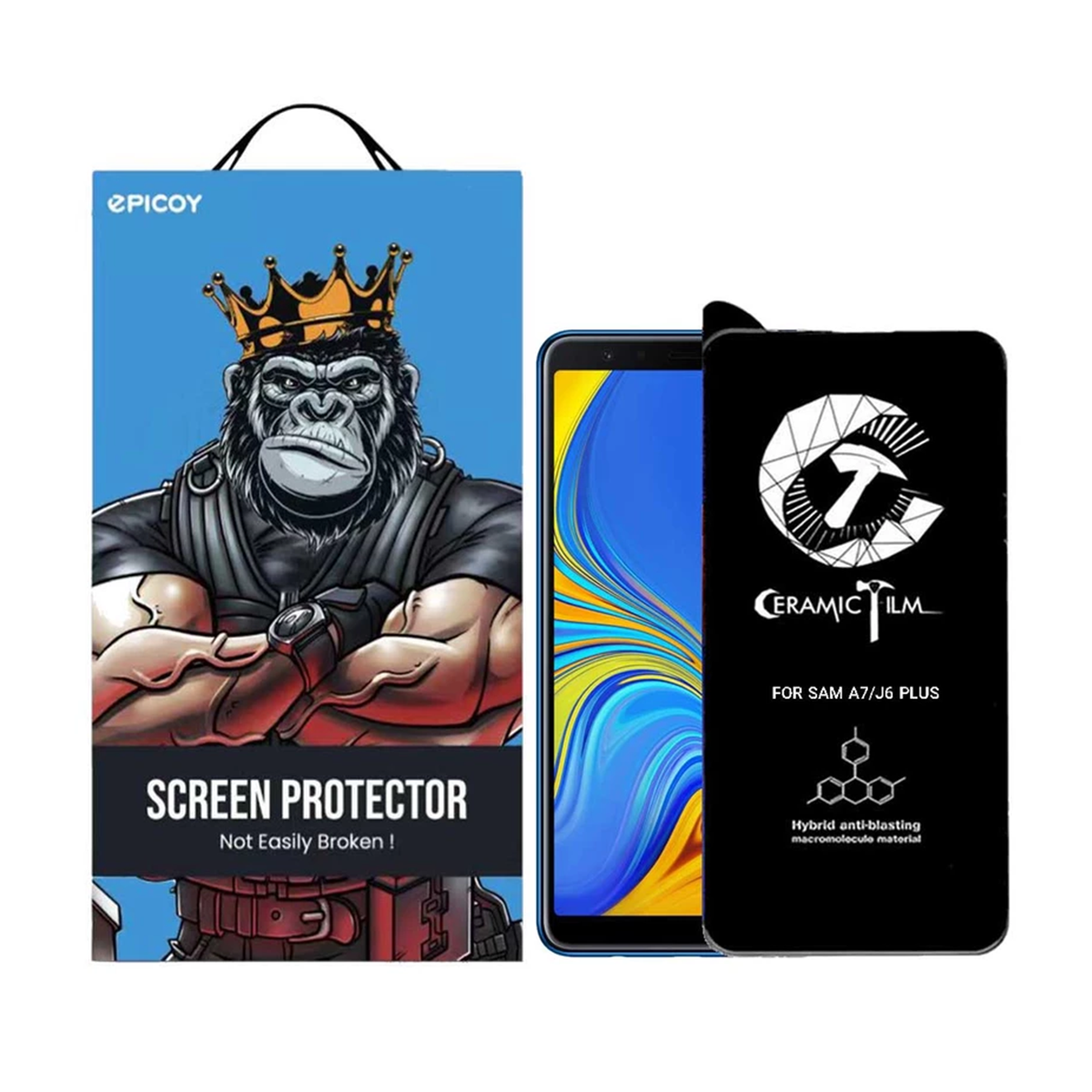 گلس گوشی سامسونگ گلکسی A7 2018 /J6 Plus اپیکوی مدل CR7-M -مشکی مات گلس گوشی سامسونگ گلکسی A7 2018 /J6 Plus اپیکوی مدل CR7-M -مشکی مات