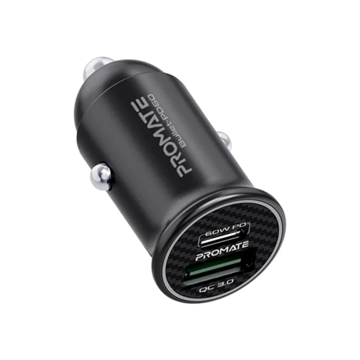 شارژر فندکی پرومیت مدل Bullet-PD60-مشکی شارژر فندکی پرومیت مدل Bullet-PD60-مشکی