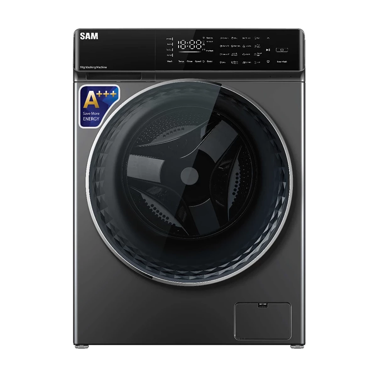ماشین لباسشویی سام الکترونیک 9 کیلویی مدل DD-P1485-اینوکس