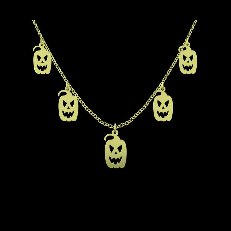 گردنبند طلا 18 عیار زنانه مدوپد مدل هالووین کد RNA17998