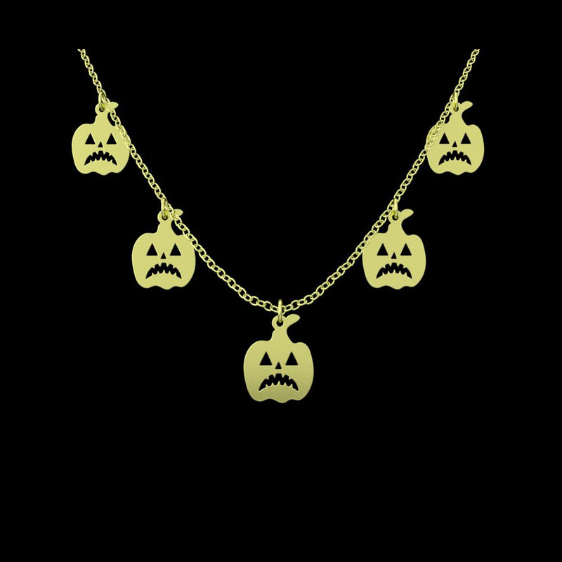 گردنبند طلا 18 عیار زنانه مدوپد مدل هالووین کد RNA17999