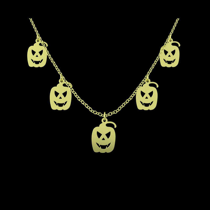 گردنبند طلا 18 عیار زنانه مدوپد مدل هالووین کد RNA18002