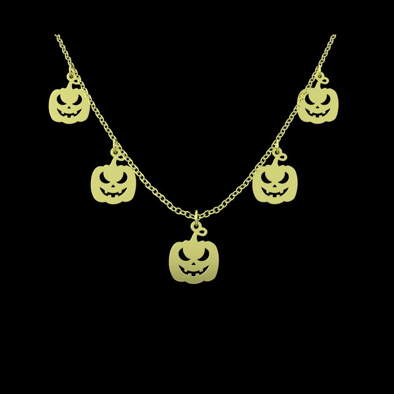 گردنبند طلا 18 عیار زنانه مدوپد مدل هالووین کد RNA18003