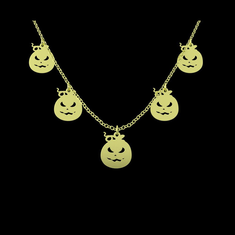 گردنبند طلا 18 عیار زنانه مدوپد مدل هالووین کد RNA18005