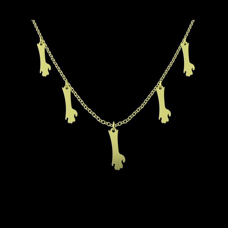 گردنبند طلا 18 عیار زنانه مدوپد مدل هالووین کد RNA18008