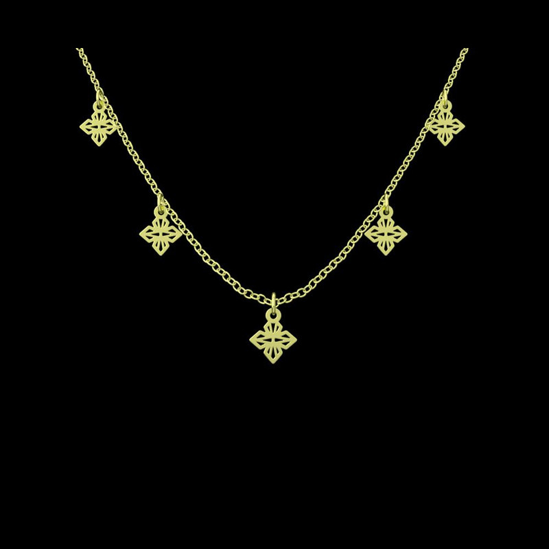 گردنبند طلا 18 عیار زنانه مدوپد مدل هندسی کد RNA10159 گردنبند طلا 18 عیار زنانه مدوپد مدل هندسی کد RNA10159