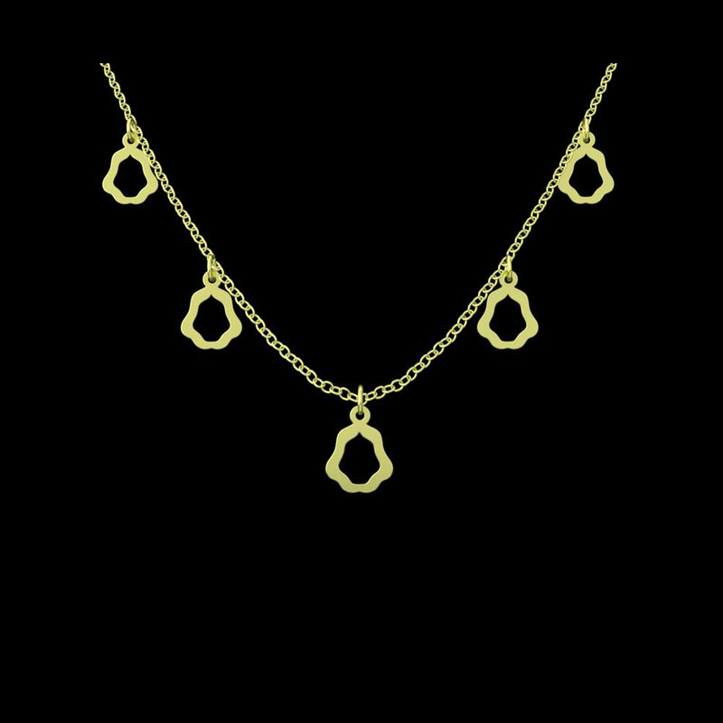 گردنبند طلا 18 عیار زنانه مدوپد مدل هندسی کد RNA14876