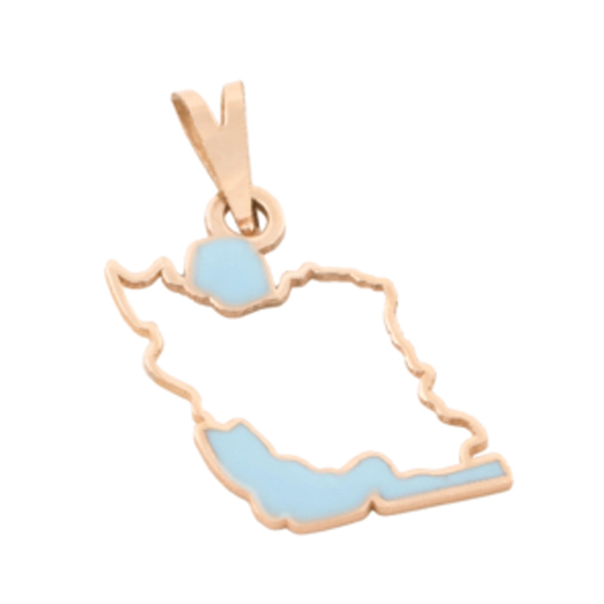 آویز طلا زنانه سور گلد گالری مدل ایران-0.55