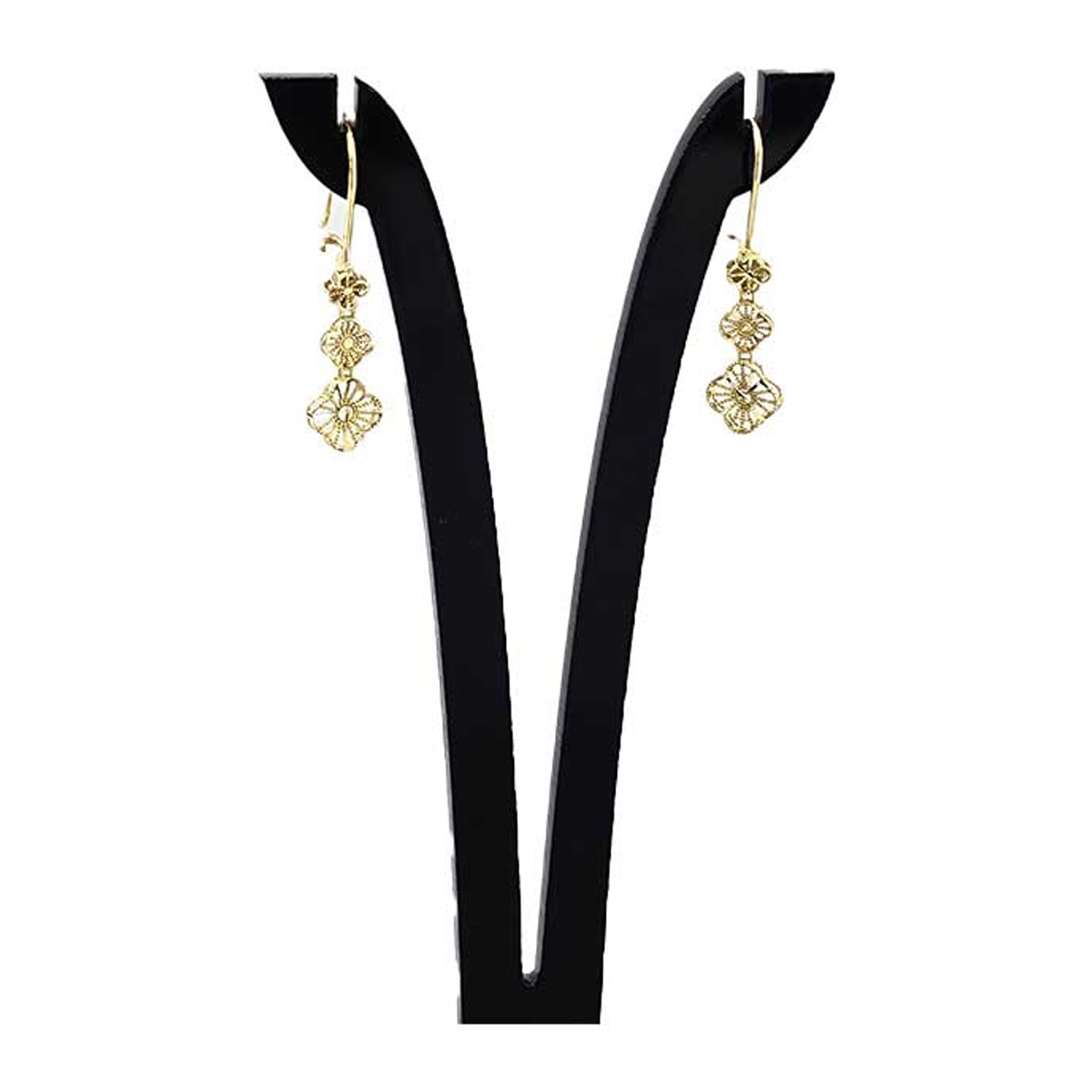 گوشواره طلا 18 عیار زنانه گالری طلا عرفان مدل تراش کد G3 گوشواره طلا 18 عیار زنانه گالری طلا عرفان مدل تراش کد G3