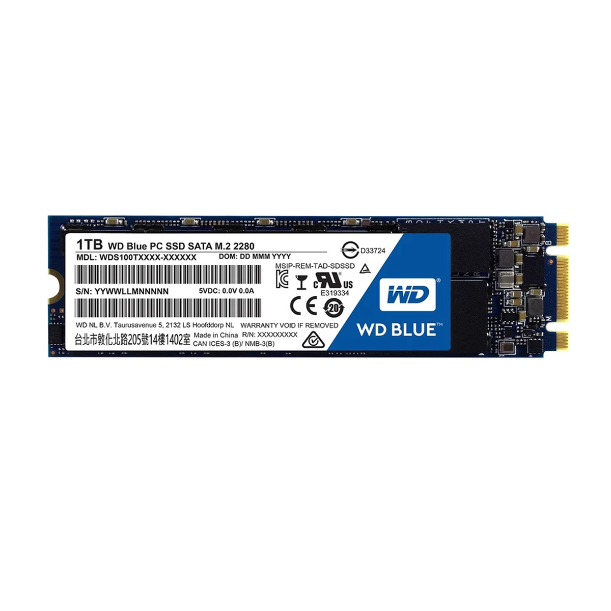 هارد اس اس دی اینترنال وسترن دیجیتال مدل BLUE WDS100T1B0B ظرفیت 1 ترابایت
