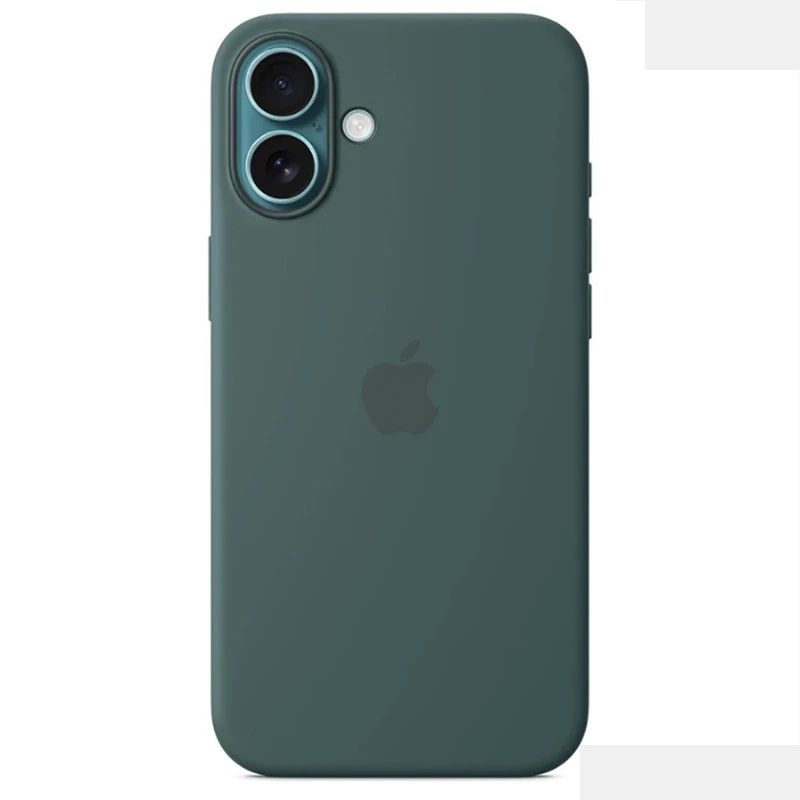 کاور مدل سیلیکونی پاک کنی مناسب برای گوشی موبایل اپل IPHONE 16-سبز تیره