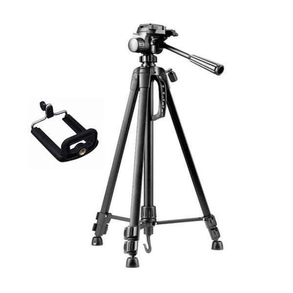 سه پایه دوربین ویفنگ مدل WT-3520 به همراه گیره نگهدارنده موبایل سه پایه دوربین ویفنگ مدل WT-3520 به همراه گیره نگهدارنده موبایل