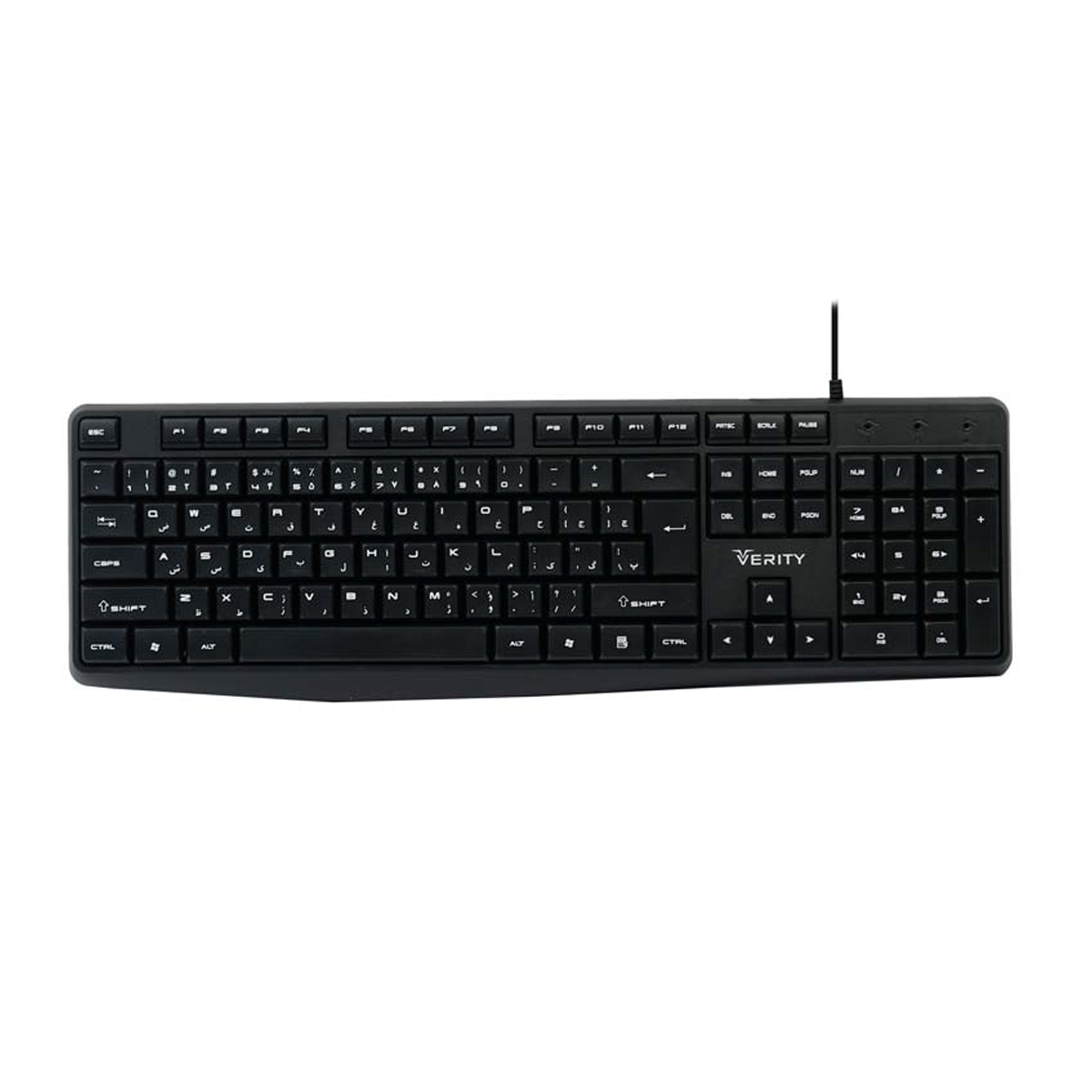 کیبورد با سیم وریتی مدل V-KB6124-مشکی کیبورد با سیم وریتی مدل V-KB6124-مشکی