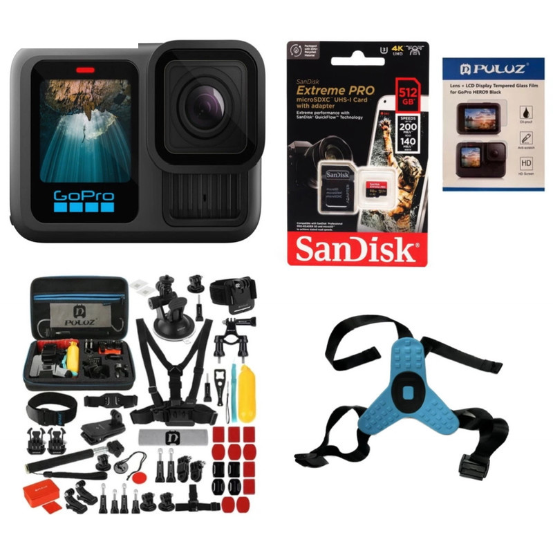 دوربین فیلم برداری ورزشی گوپرو مدل HERO 13 به همراه لوازم جانبی دوربین فیلم برداری ورزشی گوپرو مدل HERO 13 به همراه لوازم جانبی