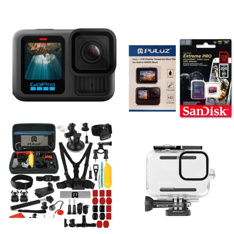 دوربین فیلم برداری ورزشی گوپرو مدل دوربین فیلمبرداری ورزشی مدل گوپرو HERO 13 به همرا ه لوازم جانبی دوربین فیلم برداری ورزشی گوپرو مدل دوربین فیلمبرداری ورزشی مدل گوپرو HERO 13 به همرا ه لوازم جانبی