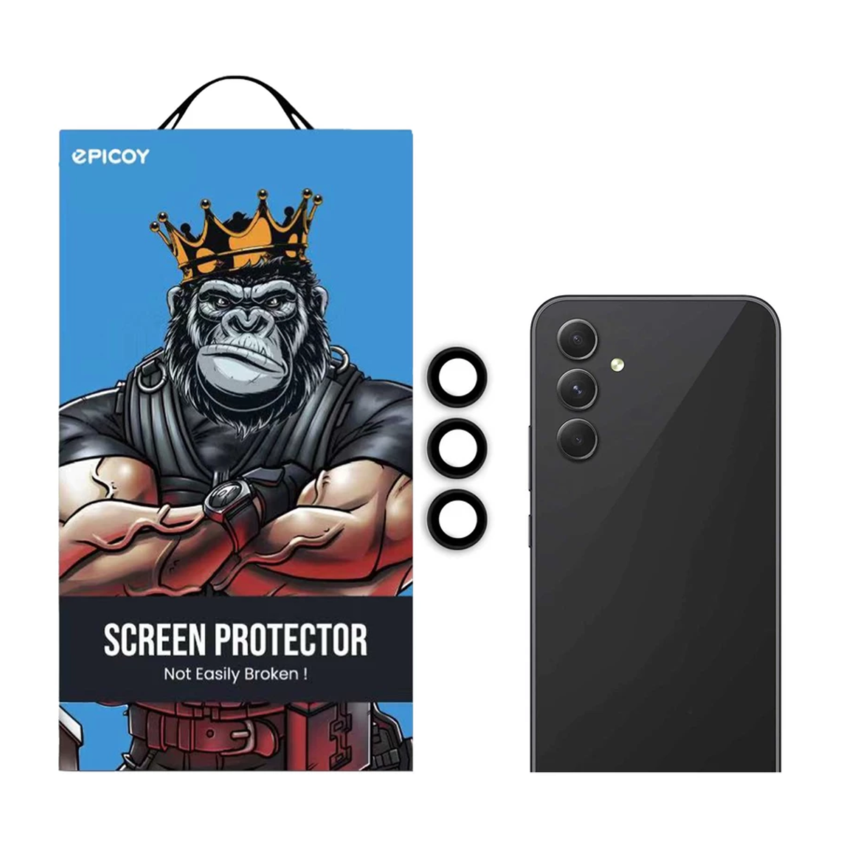 محافظ لنز دوربین گوشی سامسونگ Galaxy A54 اپیکوی مدل HD-ColorLenz -سبز