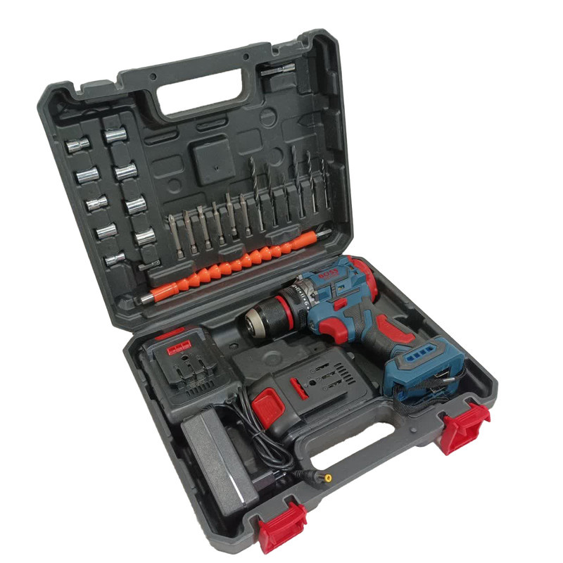 دریل شارژی باس مدل 48V-brushless مجموعه 30 عددی دریل شارژی باس مدل 48V-brushless مجموعه 30 عددی