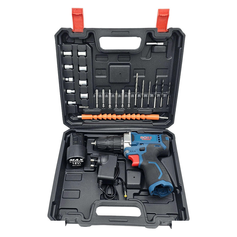 دریل پیچ گوشتی شارژی صنعتی باس مدل 1801 کد 1 مجموعه 24 عددی دریل پیچ گوشتی شارژی صنعتی باس مدل 1801 کد 1 مجموعه 24 عددی