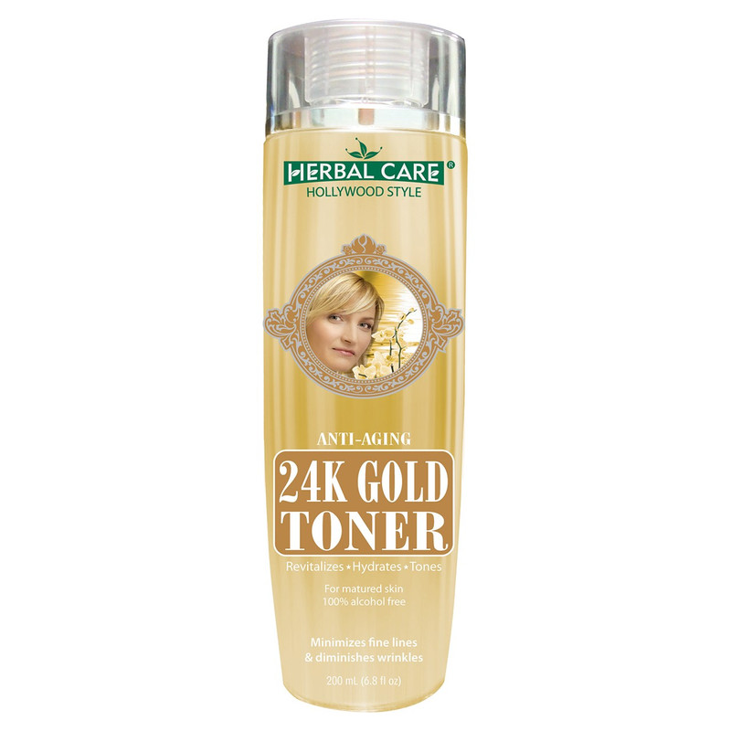 تونر ضد پیری گلد هالیوود استایل مدل Gold24K حجم 200 میل تونر ضد پیری گلد هالیوود استایل مدل Gold24K حجم 200 میل
