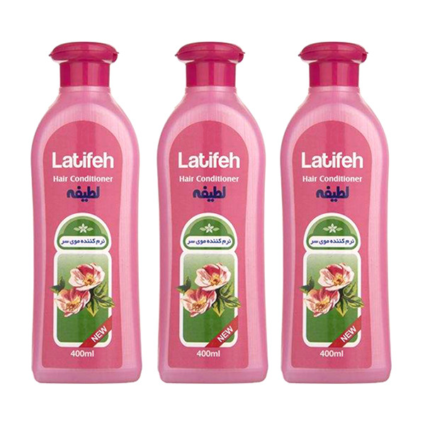 نرم کننده مو لطیفه مدل Flower حجم 400 میلی لیتر مجموعه 3 عددی نرم کننده مو لطیفه مدل Flower حجم 400 میلی لیتر مجموعه 3 عددی
