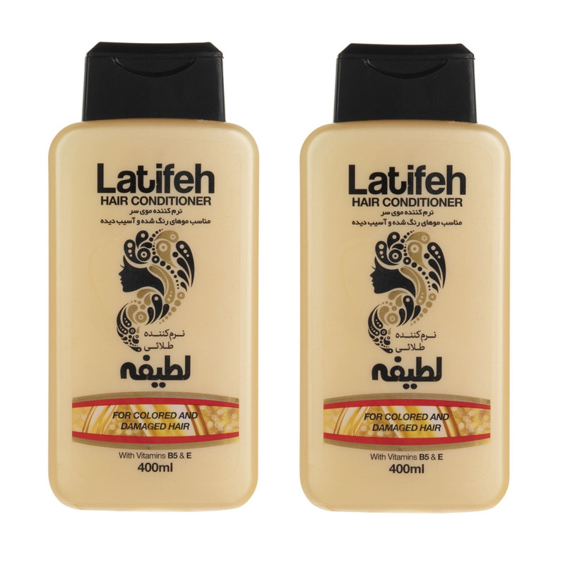 نرم کننده مو لطیفه مدل GOLD حجم 400 میلی لیتر مجموعه 2 عددی نرم کننده مو لطیفه مدل GOLD حجم 400 میلی لیتر مجموعه 2 عددی