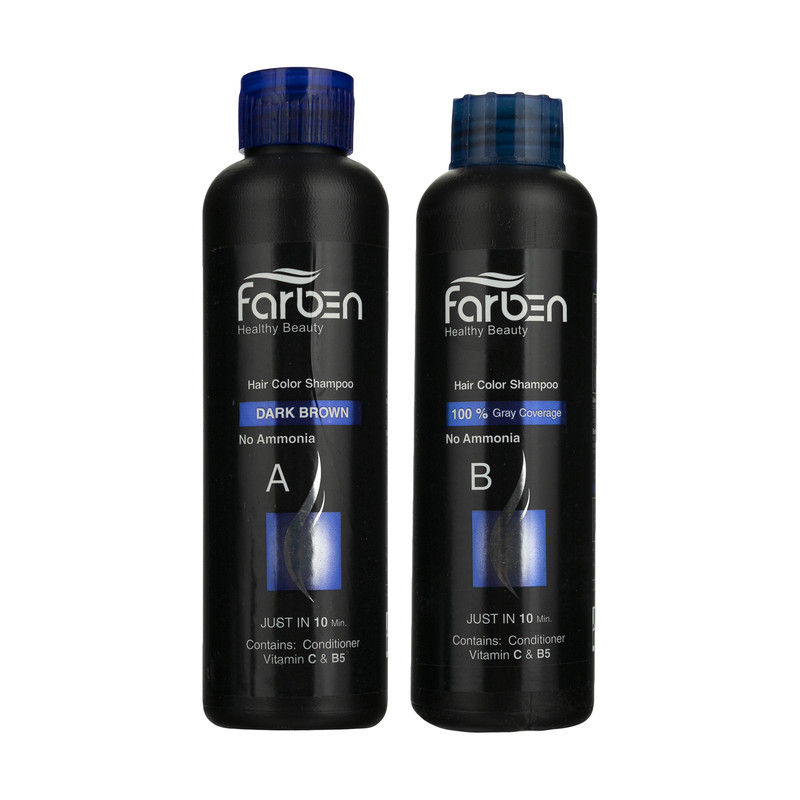 شامپو رنگ مو فاربن شماره 2.0 حجم 150 میلی لیتر رنگ قهوه ای تیره بسته 2 عددی شامپو رنگ مو فاربن شماره 2.0 حجم 150 میلی لیتر رنگ قهوه ای تیره بسته 2 عددی