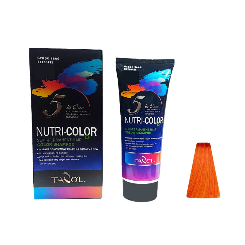 شامپو رنگ مو تازولاف مدل NUTRI-COLOR حجم 150 میلی لیتر رنگ نارنجی شامپو رنگ مو تازولاف مدل NUTRI-COLOR حجم 150 میلی لیتر رنگ نارنجی