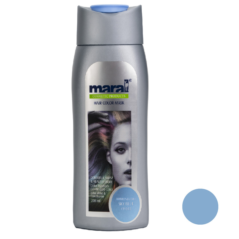 شامپو رنگساژ مارال شماره 9.01 حجم 200 میلی لیتر رنگ اسکای بلو شامپو رنگساژ مارال شماره 9.01 حجم 200 میلی لیتر رنگ اسکای بلو