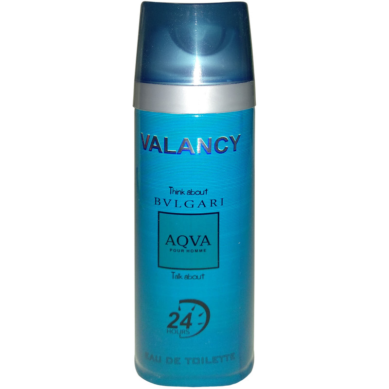 اسپری خوشبو کننده بدن مردانه والانسی مدل Bvlgari Aqva حجم 200 میلی لیتر اسپری خوشبو کننده بدن مردانه والانسی مدل Bvlgari Aqva حجم 200 میلی لیتر