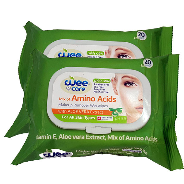 دستمال مرطوب وی کر مدل Mix Of Amino Acid مجموعه 2 عددی دستمال مرطوب وی کر مدل Mix Of Amino Acid مجموعه 2 عددی