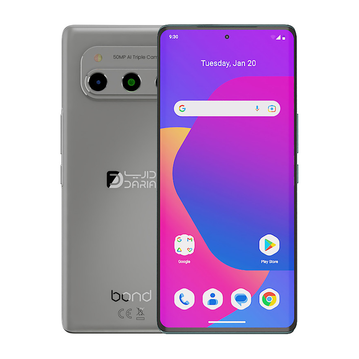 گوشی موبایل داریا مدل Bond ظرفیت 256 گیگابایت رم 8 گیگابایت -نقره‌ای