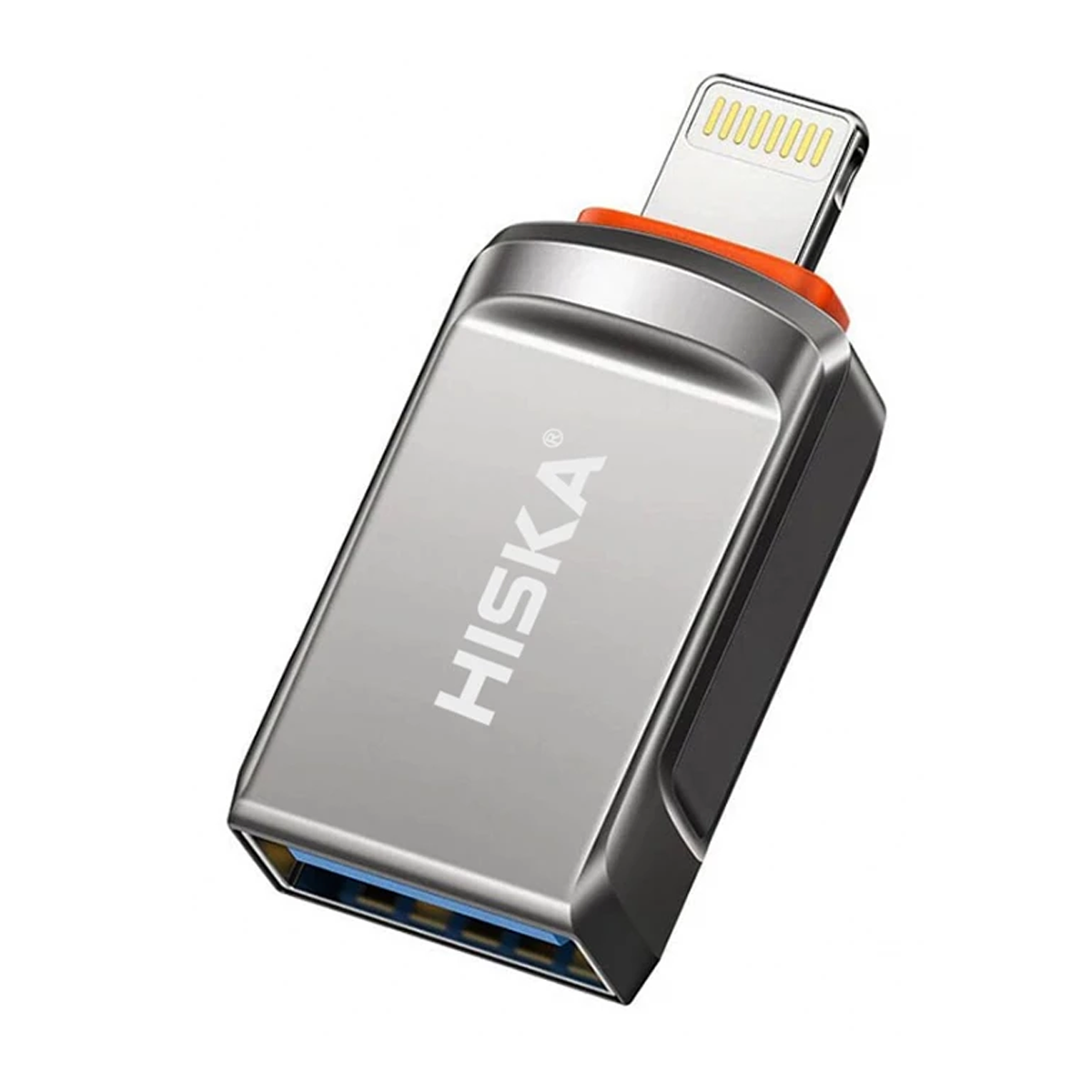 تبدیل OTG لایتنینگ هیسکا مدل H1-خاکستری تبدیل OTG لایتنینگ هیسکا مدل H1-خاکستری