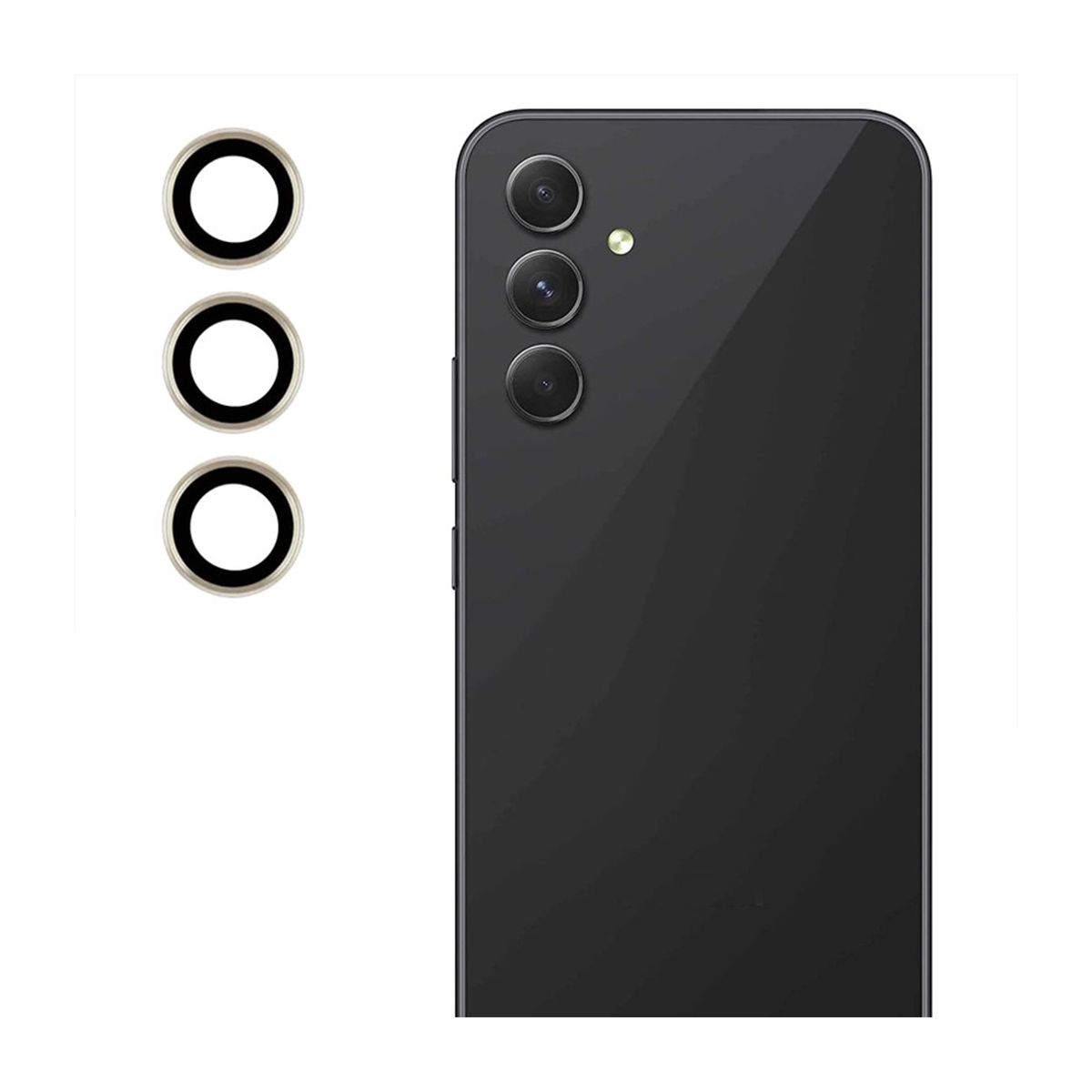 محافظ لنز دوربین گوشی سامسونگ Galaxy A54 مدل رینگی -مشکی