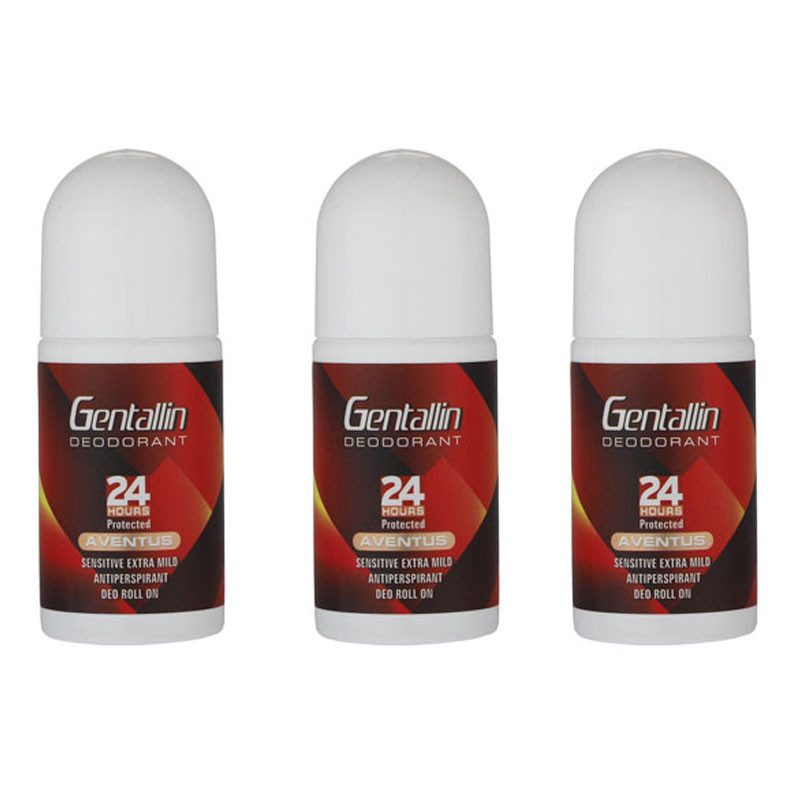 رول ضد تعریق جنتالین مدل AVENTUS حجم 70 میلی لیتر بسته 3 عددی