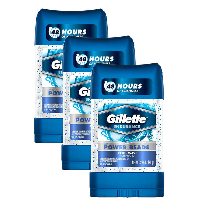 ژل شفاف ضد تعریق مردانه ژیلت مدل Cool Wave حجم 80 میلی لیتر مجموعه 3 عددی ژل شفاف ضد تعریق مردانه ژیلت مدل Cool Wave حجم 80 میلی لیتر مجموعه 3 عددی