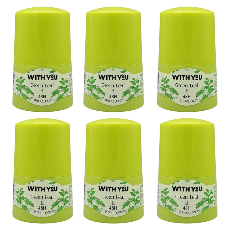 رول ضد تعریق زنانه ویت یو مدل GREEN LEAF حجم 50 میلی لیتر مجموعه 6 عددی رول ضد تعریق زنانه ویت یو مدل GREEN LEAF حجم 50 میلی لیتر مجموعه 6 عددی