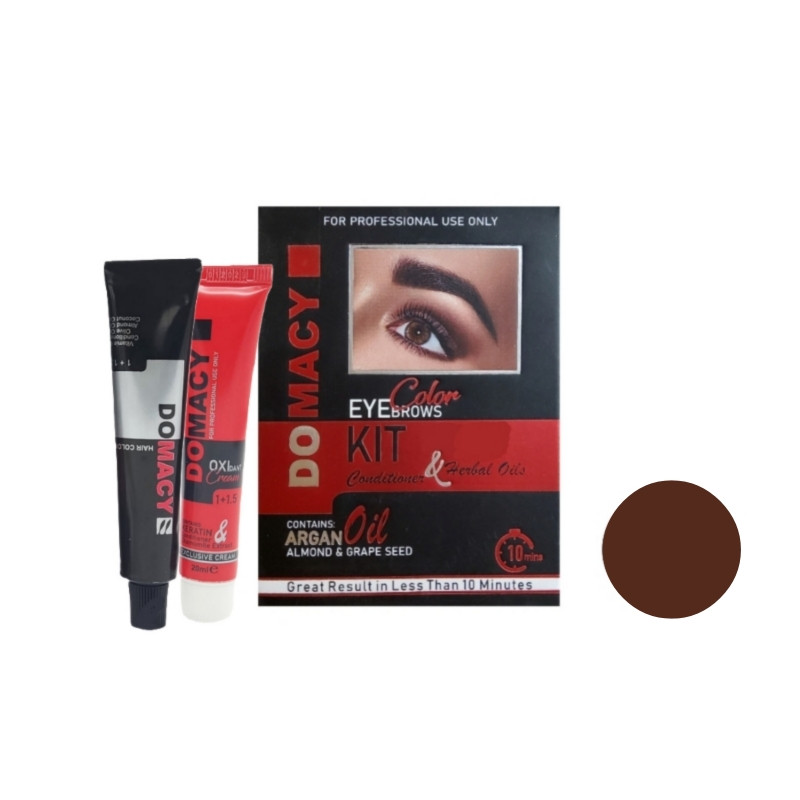 کیت رنگ ابرو دوماسی شماره 5 حجم 15 میلی لیتر رنگ کاکائویی تیره کیت رنگ ابرو دوماسی شماره 5 حجم 15 میلی لیتر رنگ کاکائویی تیره