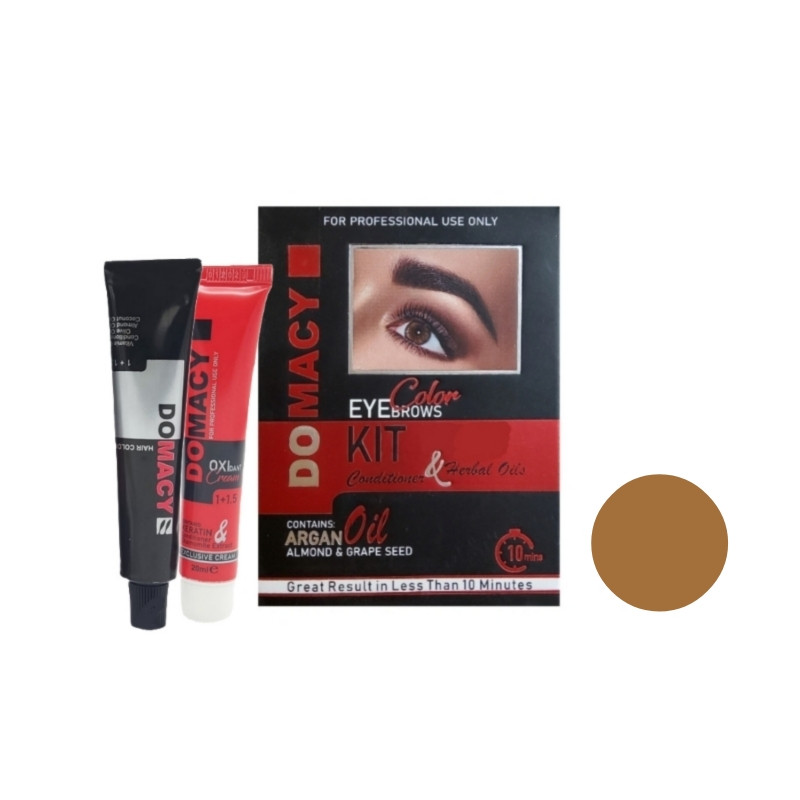 کیت رنگ ابرو دوماسی شماره 9 حجم 15 میلی لیتر رنگ کاراملی کیت رنگ ابرو دوماسی شماره 9 حجم 15 میلی لیتر رنگ کاراملی