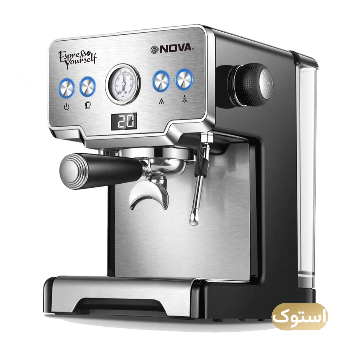 اسپرسوساز استوک Open Box - نوا مدل NCM-128EXPS - نقره ای